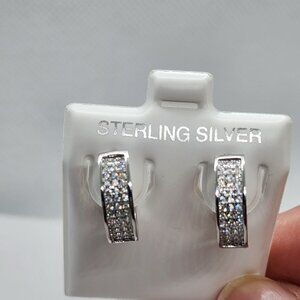 Brand New  Sterling Silver 925 Cubic zirconia stones Earrings